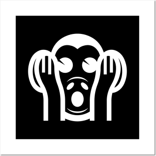 3 Wise Monkeys Kikazaru 聞かざる Hear NO Evil Emoji Posters and Art